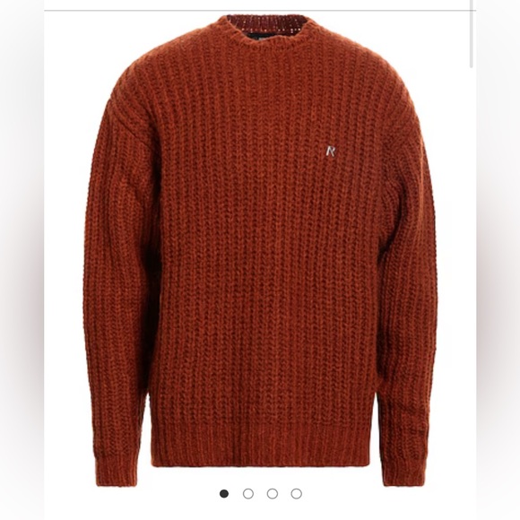 Represent Ribbed-Knit Logo-Embroidered Jumper Medium